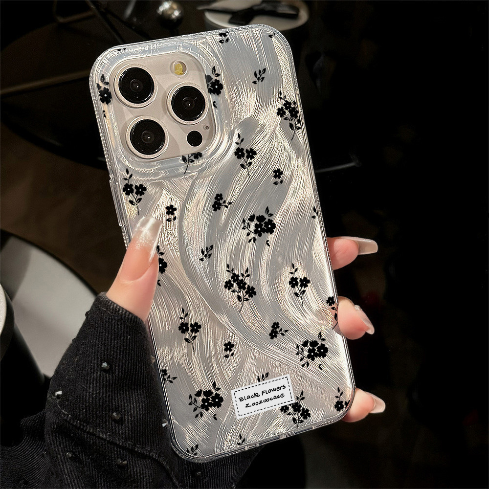Laser Silver Flower Phone Case - đánh giá và giá Apple Iphone 16